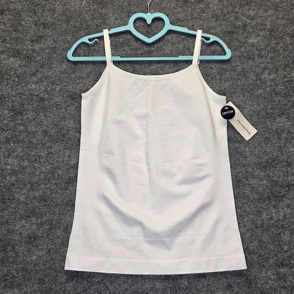 Empetua Tank Top Womens 2XL White Shapewear Camisole Adjustable Straps 62001